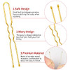 Hair Pins for Women IKOCO 80pcs 275inch U Shaped Hair Pins with Storage Box Golden