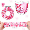 WILLBOND 20 Pieces Dental Hygienist Gifts Dental Assistant Hair Scrunchies for Women Hygiene Ponytail Teeth Pattern Hair