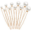 Charonle 32 Pieces Wedding Pearl Hair Pins Bridal Pearl Rhinestone Hair Accessories U Shape Barrette for Bride Bridesmai