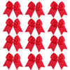 8 Inch Cheerleader Bows Ponytail Holder Solid Color Cheerleading Bows Hair Tie Red