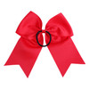 8 Inch Cheerleader Bows Ponytail Holder Solid Color Cheerleading Bows Hair Tie Red