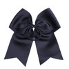 8 Inch Cheerleader Bows Ponytail Holder Solid Color Cheerleading Bows Hair Tie Black