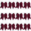 8 Inch Cheerleader Bows Ponytail Holder Solid Color Cheerleading Bows Hair Tie maroon