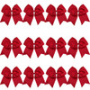 8 Inch Cheerleader Bows Ponytail Holder Solid Color Cheerleading Bows Hair Tie Cherry Red