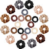 WILLBOND 24 Pieces Satin Hair Scrunchies Bulk Silk Elastic Hair Bands Ropes Ponytail Holder for Women Girls Accessories