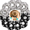 WILLBOND 12 Pieces Silk Hair Scrunchies Volleyball Sport Hair Elastic Satin Ties Bands Ponytail Holders for Players Team