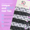 SportyBella Volleyball Hair Ties 6Pack Black and White NoCrease Elastic Bands Volleyball Accessories for Girls Teens Tea