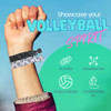 SportyBella Volleyball Hair Ties 6Pack Black and White NoCrease Elastic Bands Volleyball Accessories for Girls Teens Tea