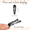 80 pack 2 Inch Snap Hair Clips Hair Barrettes Black Snap Barrettes for Girls Kids Women DIY Hair Accessory 5cmBlack