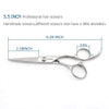 55 Barber Hair scissors Professional Hair Cutting Shears 440C Hair Cutting Scissors Shears Haircut Scissors Silvery Conv