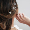 EARENT Rhinestone Wedding Hair Pins Silver Bride Hair Accessories for Women