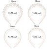 WILLBOND 4 Pcs Pearls Headbands Women White Faux Pearl Rhinestones Hairbands Bridal Hair Hoop Wedding Hair Accessories f