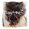 JAKAWIN Bride Pearl Wedding Hair Vine Silver Hair Piece Rhinestone Headpiece Bridal Hair Accessories for Women