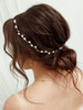 Catery Bridal Headbands Pearl Hair Vine Wedding Headpiece Bride Head Band Accessories for Women and Girls Gold