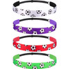 SATINIOR 4 Pieces Nonslip Soccer Headband for Girl Adjustable Football Hairband SportRed Purple White Green