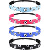 SATINIOR 4 Pieces Nonslip Soccer Headband for Girl Adjustable Football Hairband SportBlack Blue Rose Red Light Blue