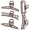 Large Metal Claw Clips for Thick and Long Hair Butterfly Hair Styling Accessories Hair Clamps for Women Dark Coffee
