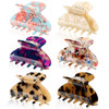 WILLBOND 6 Pieces Medium Hair Claw Clips for Thin Hair 26 Inch Tortoise Shell Clip Banana Jaw Hairpin French Style Barre