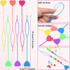 6 Pcs Hair Beader Tool for Braids 1000 Pcs Mini Rubber Bands Quick Beader Automatic Hair Braiding Tool PonytailDelicate