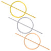 3 Pieces Circle Gold Hair Clips for Women Minimalist Hair Clip Gold Silver Geometric Decorative Hair Stick Barrette Hair