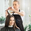 Coume 2 Pcs Hair Stylist Apron Hairstylist Salon Apron with Rhinestone Tools 3 Pockets Waterproof Hairdresser BarberPink
