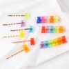 Handmade Colorful Resin Hair Clip Cute Gummy Bear Hair Pins Barrettes Candy Color Cartoon Animal Hairpin Hair Accessorie