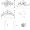 Boao 56 Pieces Bride Hair Accessories for Wedding Crystal Pearl Bridal Headpiece Hair Comb Rhinestone Clips Bridesmaid F
