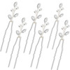 Syhood 6 Pieces Pearl Crystal Bridal Hair Pins Rhinestone Flower Wedding Hair Pins Prom Accessory for Women Wedding Hair
