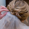 Syhood 6 Pieces Pearl Crystal Bridal Hair Pins Rhinestone Flower Wedding Hair Pins Prom Accessory for Women Wedding Hair