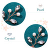 Syhood 6 Pieces Pearl Crystal Bridal Hair Pins Rhinestone Flower Wedding Hair Pins Prom Accessory for Women Wedding Hair