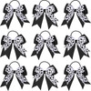 10 Hair Accessories Soccer Hair Bows Elastic Ponytail Holders and Sport Hair Ties for Girls Players and Teams Black and