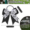 10 Hair Accessories Soccer Hair Bows Elastic Ponytail Holders and Sport Hair Ties for Girls Players and Teams Black and