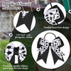 10 Hair Accessories Soccer Hair Bows Elastic Ponytail Holders and Sport Hair Ties for Girls Players and Teams Black and