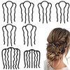 8 Pcs Black Hair Side Combs Metal UShape Hair Pin Sticks Hair Fork Clip Hair Pin Stick for Women Vintage Hairstyle Hair