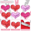 Whaline 12Pcs Valentine Glitter Sequin Heart Hairpins for Girls Sparkly Hair Grips Accessories Red Rose Red Pink for Gir