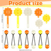 72 Pcs Hair Accessories Set Self Hinge Barrettes Bows Flowers Plastic Clips for Baby Girls Toddlers Orange Red Yellow Wh