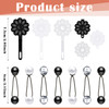 Jutom 72 Pcs Hair Barrettes Balls for Girls Self Hinge Hair Ties Bubble Accessories Set 80s 90s Bow Flower Plastic Clips