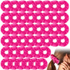 Tigeen 24 Pcs Hot Pink Scrunchies for Valentine 80s 90s Neon Pink Cotton Hair Scrunchies Bulk Thick Elastic Ponytail Hol