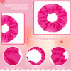 Tigeen 24 Pcs Hot Pink Scrunchies for Valentine 80s 90s Neon Pink Cotton Hair Scrunchies Bulk Thick Elastic Ponytail Hol