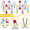 Cindeer 36 Pcs Ball Hair Ties 20 mm Ponytail Holders Ball Bubble for Girls Bright Color Twin Bead Ponytail Balls 80s 90s