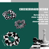 12 Pieces Checkered Scrunchies Hair Ties Christmas Buffalo Plaid Elastic Ponytail Holders in Black and White for Girls a