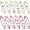 Waydress 12 Pcs Hair Clip Barrettes for Women Oval Snap Tortoise Metal Snap Clips Thin Hair Grips Ellipse Clips Non Slip