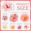 BBTO 21 Pcs Flower Hair Clip Rose Hair Clips Barrettes for Women Flower Accessories Boho Bride Claw Clip Hairpin Brooch