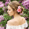 BBTO 21 Pcs Flower Hair Clip Rose Hair Clips Barrettes for Women Flower Accessories Boho Bride Claw Clip Hairpin Brooch