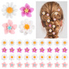 BBTO 24 Pcs Mini Flower Hair Clip for Girls Women Lily Daisy Flower Small Hair Pin Wedding Bridesmaid Bridal Clips Elega