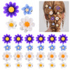 BBTO 24 Pcs Mini Flower Hair Clip for Girls Women Lily Daisy Flower Small Hair Pin Wedding Bridesmaid Bridal Clips Elega