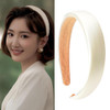 Satin White Padded Hairbands for Women and Girls Wide NonSlip Soft Fabric Hair Accessories
