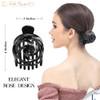 RC ROCHE 6 Pcs Bun Makers for Womens Hair Claw Clip for Updos Bird Nest Ballet Ballerina Piece French Round Holder Net D