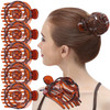 RC ROCHE 6 Pcs Bun Makers for Womens Hair Claw Clip for Updos Bird Nest Ballet Ballerina Piece French Round Holder Net D