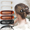 RC ROCHE 6 Pcs Flat Claw Hair Clips for Women Alligator French Barrette Long Thick Hair Duckbill Curved No Slip Grip Lay